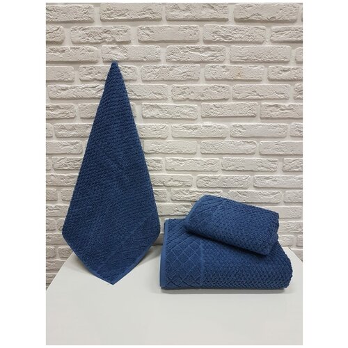 фото Ambiance полотенце davis цвет: синий (50х90 см)