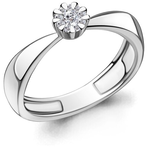 фото Помолвочное кольцо из белого золота aquamarine с бриллиантом 961608 diamant-online