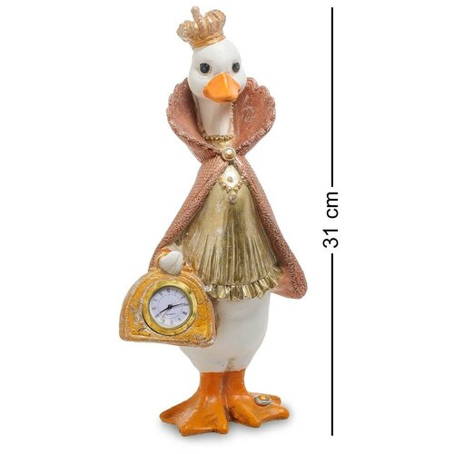 Статуэтка с часами Уточка Клювдия Размер: 15,5*11*31 см