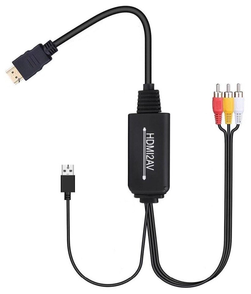 HDMI - 3RCA (AV-тюльпаны) кабель-конвертер 18 метра