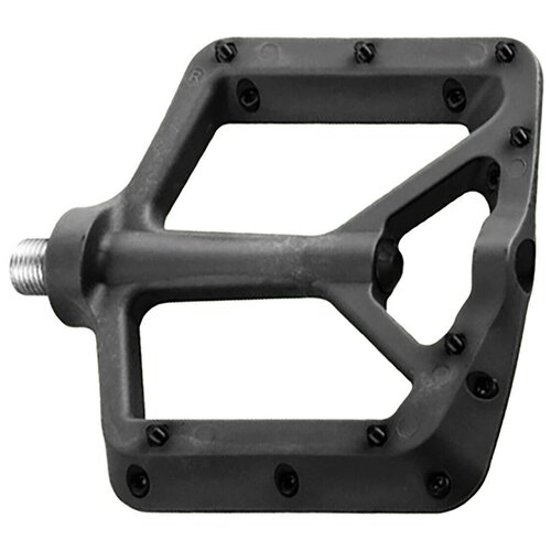 фото Педали 5-313350 пластик. широкие, с 2-мя пром. подшип. 110*120мм (xxl) герм. ось cr-mo со смен. шипами, черные (на блист.) freedom cs m-wave new