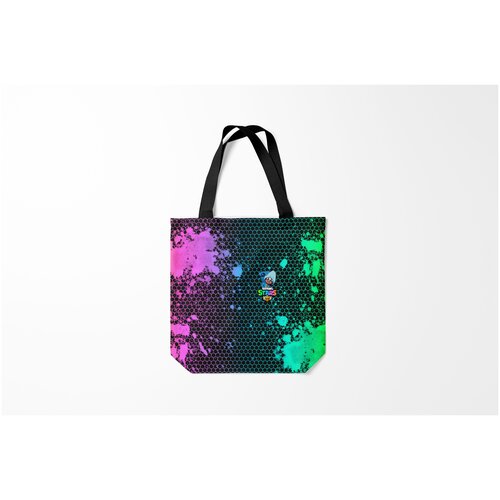 фото Сумка-шоппер / 40х40 см / геймерам / brawl stars leon shark burnettie