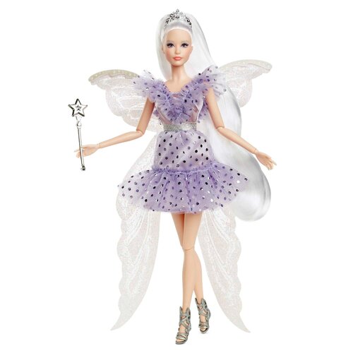 кукла barbie fairy of the garden барби садовая фея Кукла Mattel Barbie Signature Tooth Fairy, 29 см, HBY16 барвинка/белый