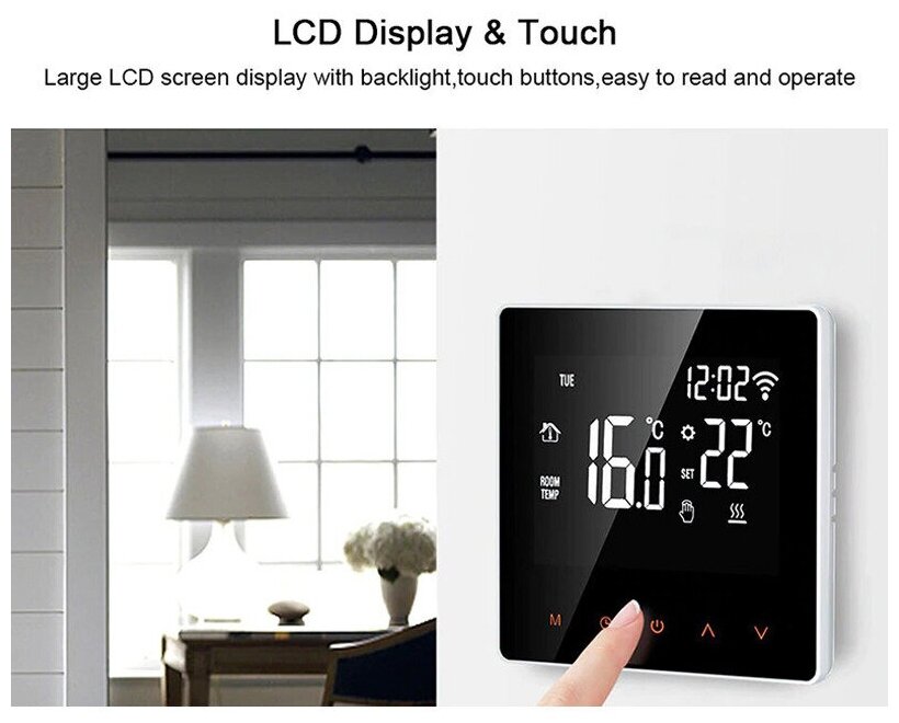Умный термостат терморегулятор: WiFi , теплый пол, поддержка Алиса - фотография № 9