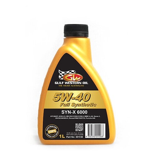 Моторное масло GULF WESTERN Syn-X 6000 Full Syn 5W-40 SN/CF, 1л