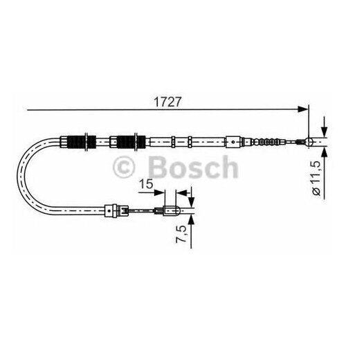 Трос ручного тормоза Bosch 1987477259 1шт.