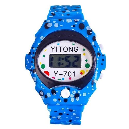 Часы наручные электронные детские Пупырка ремешок силикон l-23 см голубой 50000₽