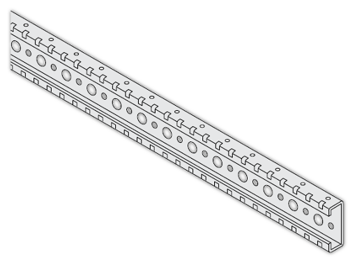 PCRM0688 Профиль поперечный гальв. L=688мм (1 уп.-2шт) ABB, 1STQ007380A0000