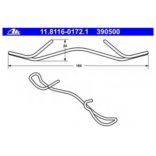 Пружина торм. суппорта, ate, 11-8116-0172-1