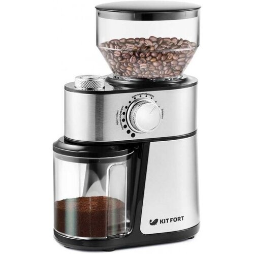 Кофемолка KITFORT КТ-717 нержавеющая стальчерный 490900₽