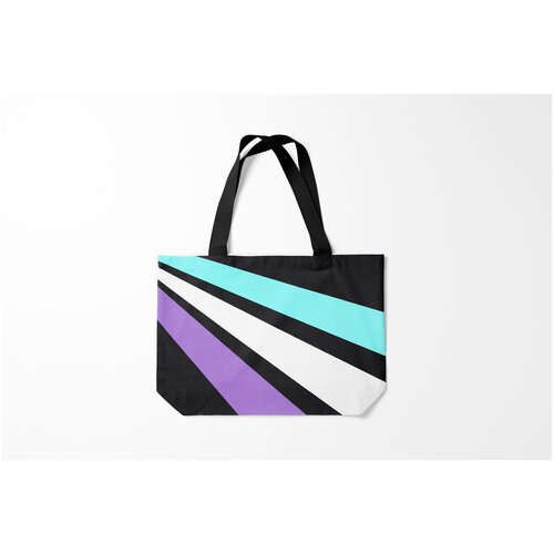 фото Сумка-шоппер / 46х35 см / тренды / геометрия мои нулевые burnettie