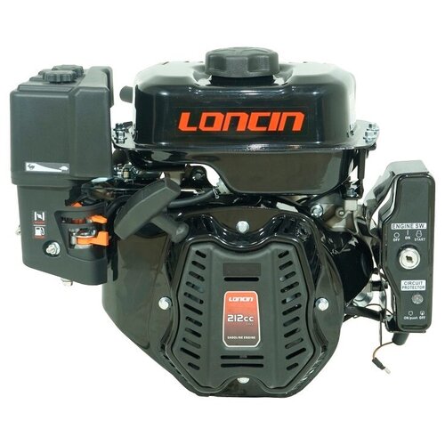 Двигатель бензиновый Loncin LC 170FDA (R type) D19 5А (7л. с, 212куб. см, вал 19мм, ручной и электрический старт, катушка 5А)