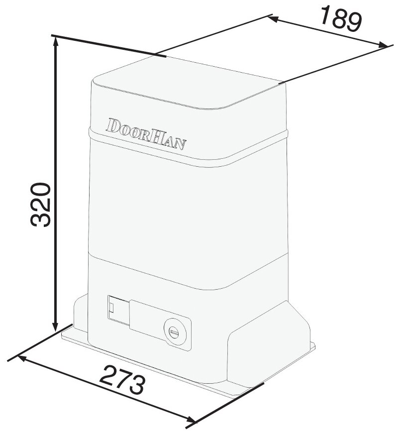 DoorHan SLIDING-1300PRO+ (в масляной ванне) комплект автоматики для откатных ворот весом до 1300 кг: привод, два пульта - фотография № 3