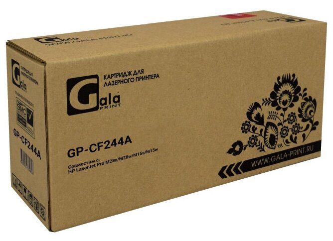 Картридж лазерный Galaprint 44A CF244A чер. пов. емк. для HP LJ Pro M15/M28, 1 шт.