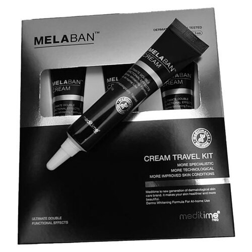 Крем для лица отбеливающий от пигментации Meditime Melaban Cream (3х15g) дорожный набор, корейская косметика, Медитайм