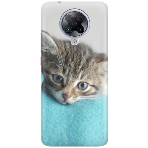 фото Ультратонкий силиконовый чехол-накладка для xiaomi redmi k30 pro / poco f2 pro с принтом "котенок на пледе" gosso