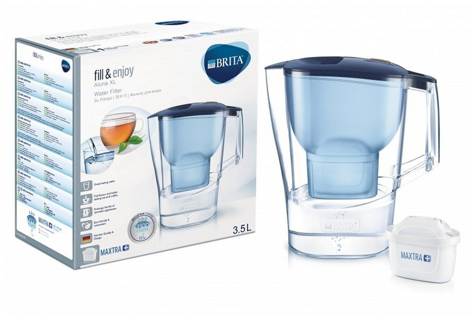 Фильтр кувшин BRITA Aluna XL MX+ 3.5 л синий - фотография № 4