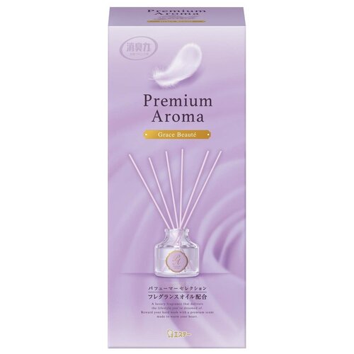 ST SHOSHURIKI Premium Aroma Освежитель воздуха для комнаты + палочки с ароматом Grace Beaute 50мл
