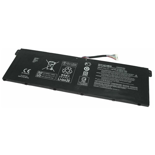 Аккумуляторная батарея для ноутбука Acer CB3-531 15.2V 3300mAh 48Wh AC14B3K (4INP5/60/80)