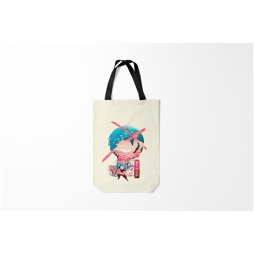 фото Сумка-шоппер / 31х42 см / аниме / клинок рассекающий демонов demon slayer burnettie