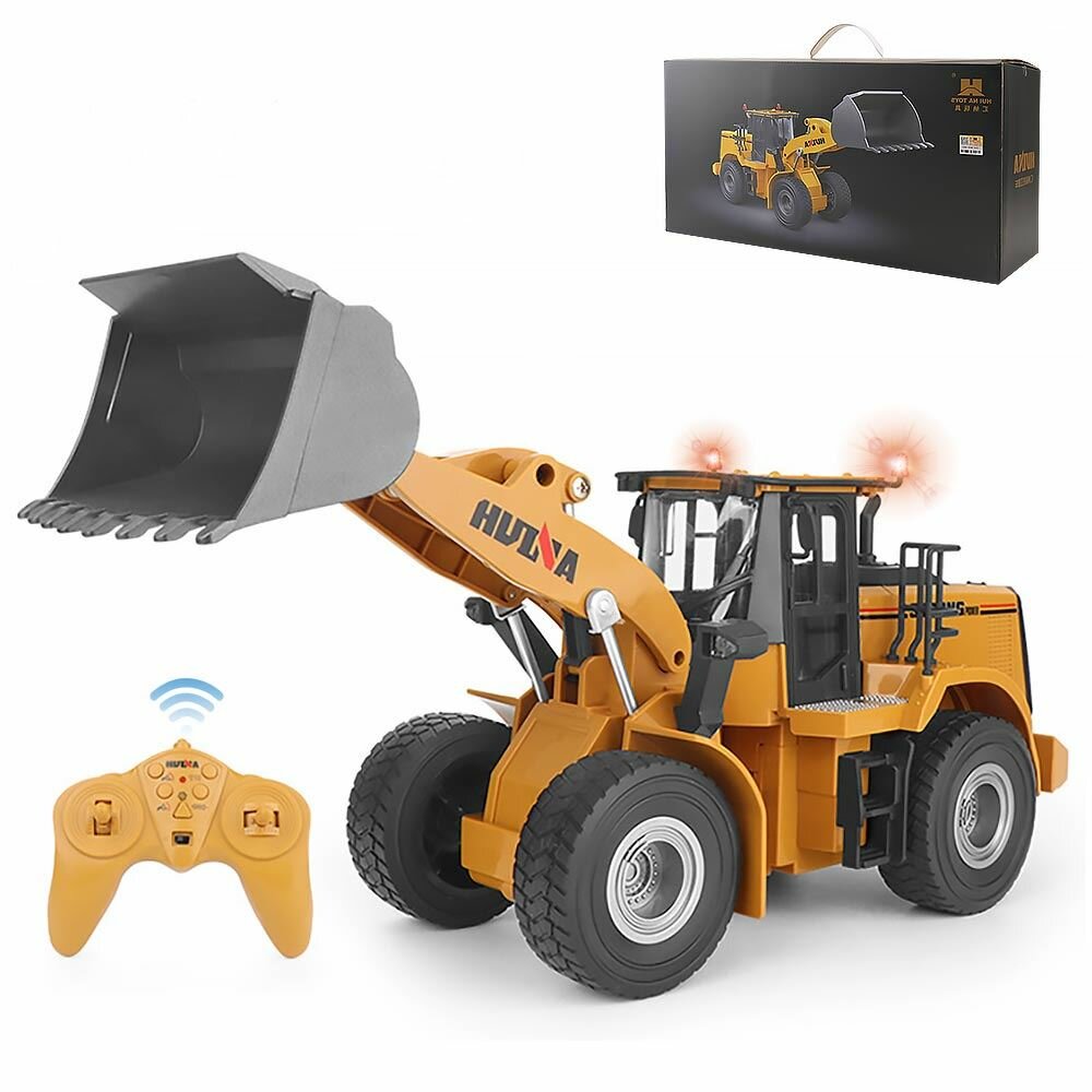 Машинка Hui Na Toys Спецтехника Бульдозер 1:24 на р/у (свет, звук), 1567
