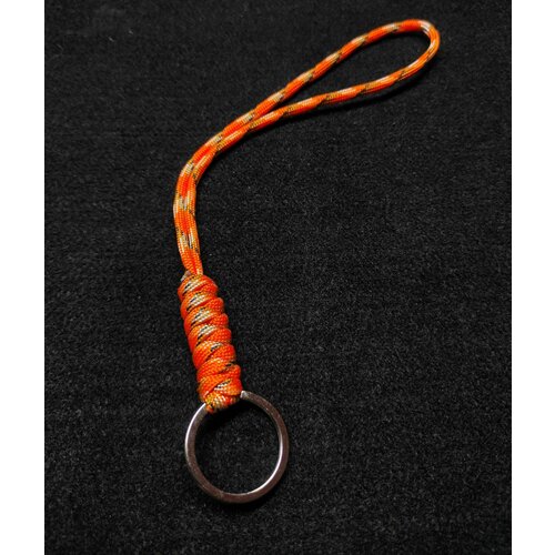 Брелок, черный, оранжевый темляк для ножа брелок для ключей брелок для авто брелок на ключи подвес паракорд универсальный