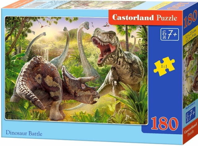 Пазл "Битва динозавров" 180 элементов