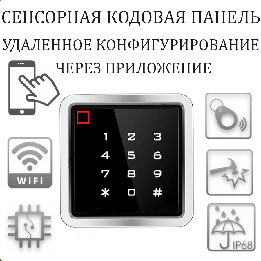 Кодовая клавиатура со встроенным считывателем и контроллером AT-AC-CKR1-W/EMW