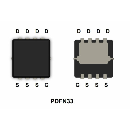 Микросхема MDV3605URH P-Channel MOSFET 30V 20A PDFN33