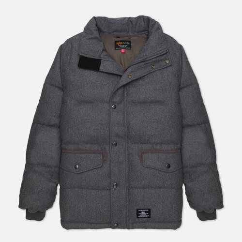 Пуховик ALPHA INDUSTRIES, подкладка, размер m, серый