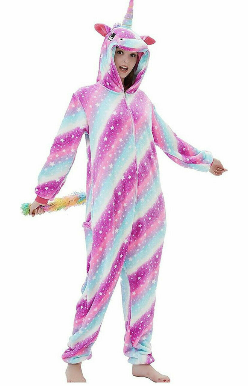 Кигуруми  размер 130 светло-синий