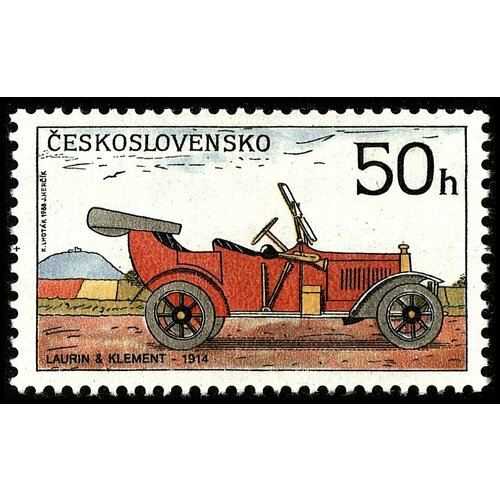 1988 016 марка чехословакия татра 12 1919 iii θ (1988-013) Марка Чехословакия Лаурин Клемент 1914 , III Θ