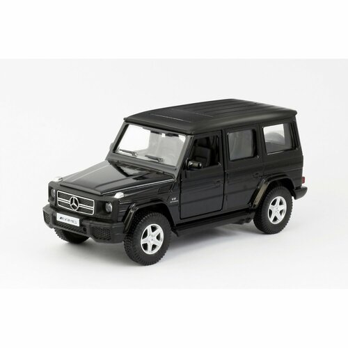 Машина металлическая RMZ City 1:32 Mercedes Benz G63 AMG, инерционная, черный матовый цвет - Uni Fortune [554991M] машина металлическая mercedes benz g63 amg 1 32 открываются двери инерция цвет чёрный