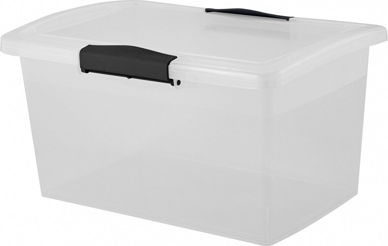 Ящик для хранения Keeplex Vision с защелками (прозрачный кристалл, 3,7 л), 25,5х17х13,5 см KL2496119