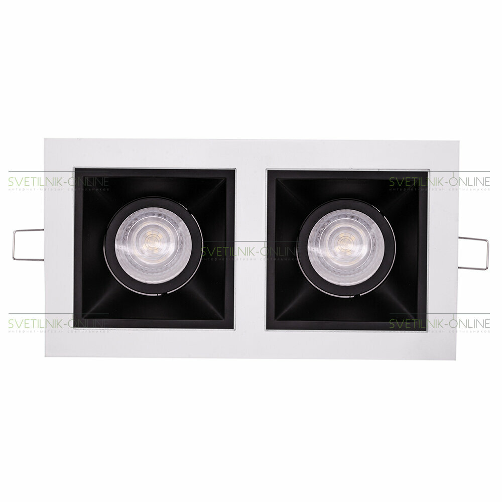 D5260707 Встраиваемый точечный светильник Domino Quadro Lightstar (комплект из 214526+214507+214507) - фото №6