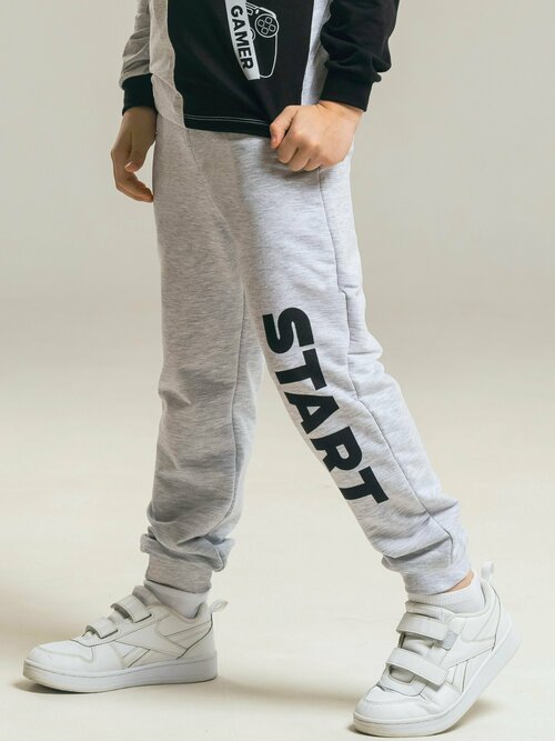 Школьные брюки джоггеры ИНОВО, размер 110, серый