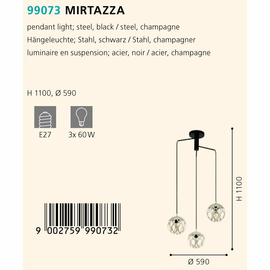 Люстра Eglo MIRTAZZA 99073 - фото №2