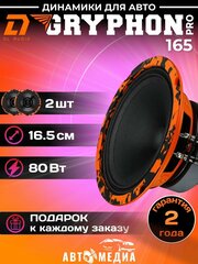 Колонки автомобильные Gryphon PRO 165 динамики 16см. (2шт.)