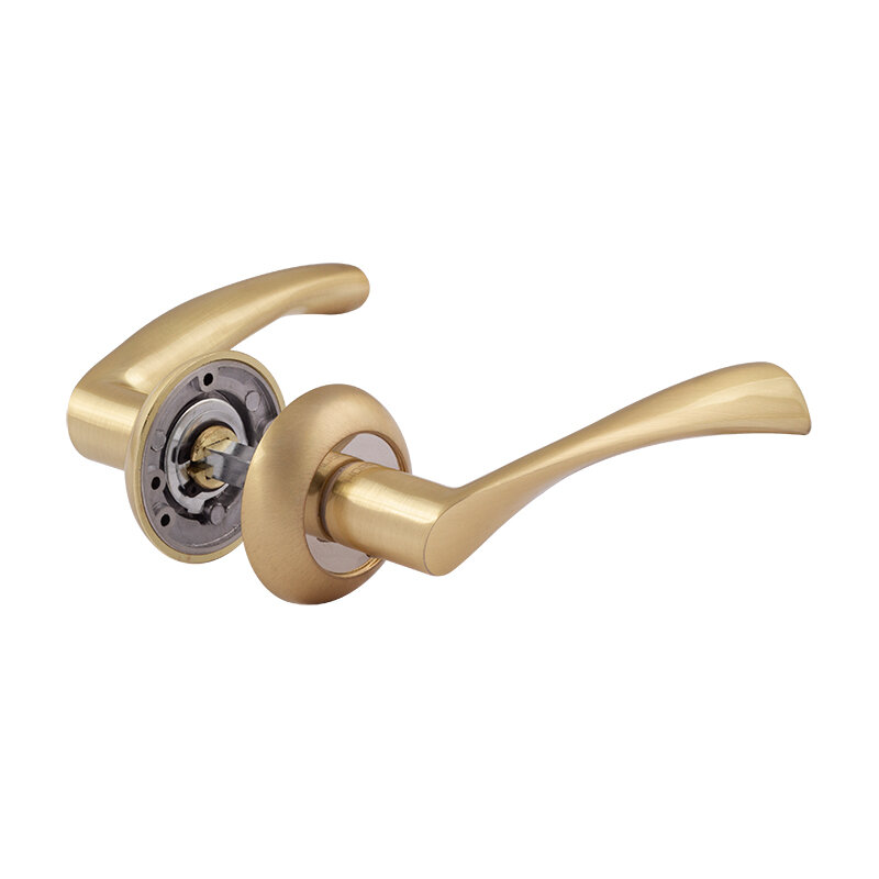 Ручка дверная AL 100А матовое золото Нора-М 15300