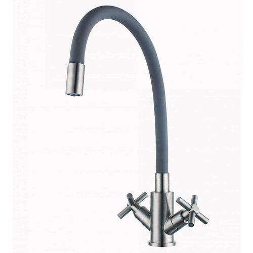 Смеситель для кухни Fmark FS8442-04 серый, серебристый
