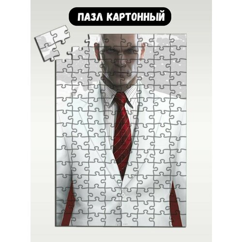 Пазл картонный 29x20 см, размер А4, 120 деталей, модель игра Hitman 3   1006