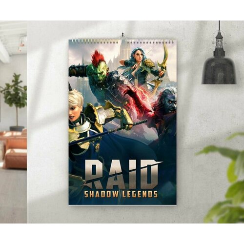 Календарь перекидной по игре Raid: Shadow Legends, Рейд: Шедоу Ледженс, Рейд: Легенды Теней №19, А3 календарь перекидной по игре raid shadow legends рейд шедоу ледженс рейд легенды теней 20 а3