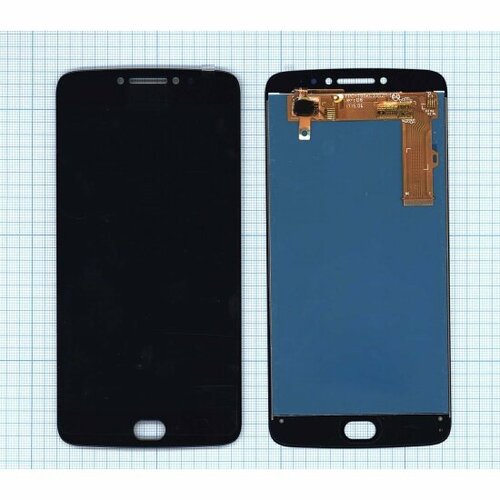 Модуль (матрица + тачскрин) Amperin для Motorola E4 Plus черный модуль матрица тачскрин для apple iphone 6s plus черный