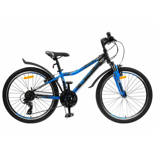 Подростковый велосипед Stels Navigator 410 V 21 sp 24 V010, год 2023, цвет Черный-Синий, ростовка 12