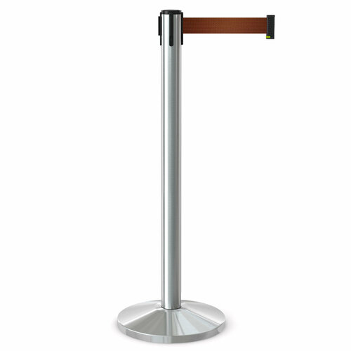 BarrierBelt® Имидж-стойка BarrierBelt® 03 с коричневой вытяжной лентой 3 метра