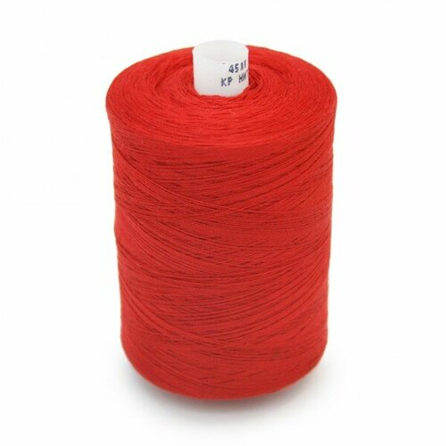 Нитки «Красная нить» швейные армированные 45 ЛЛ (красные 132, полиэстер 100%, длина намотки 2500 м.) #14931