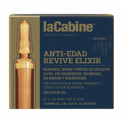 LA CABINE Сыворотка концентрированная для лица в ампулах Эликсир Омоложения Revive Elixir Ampoules, 10х2мл