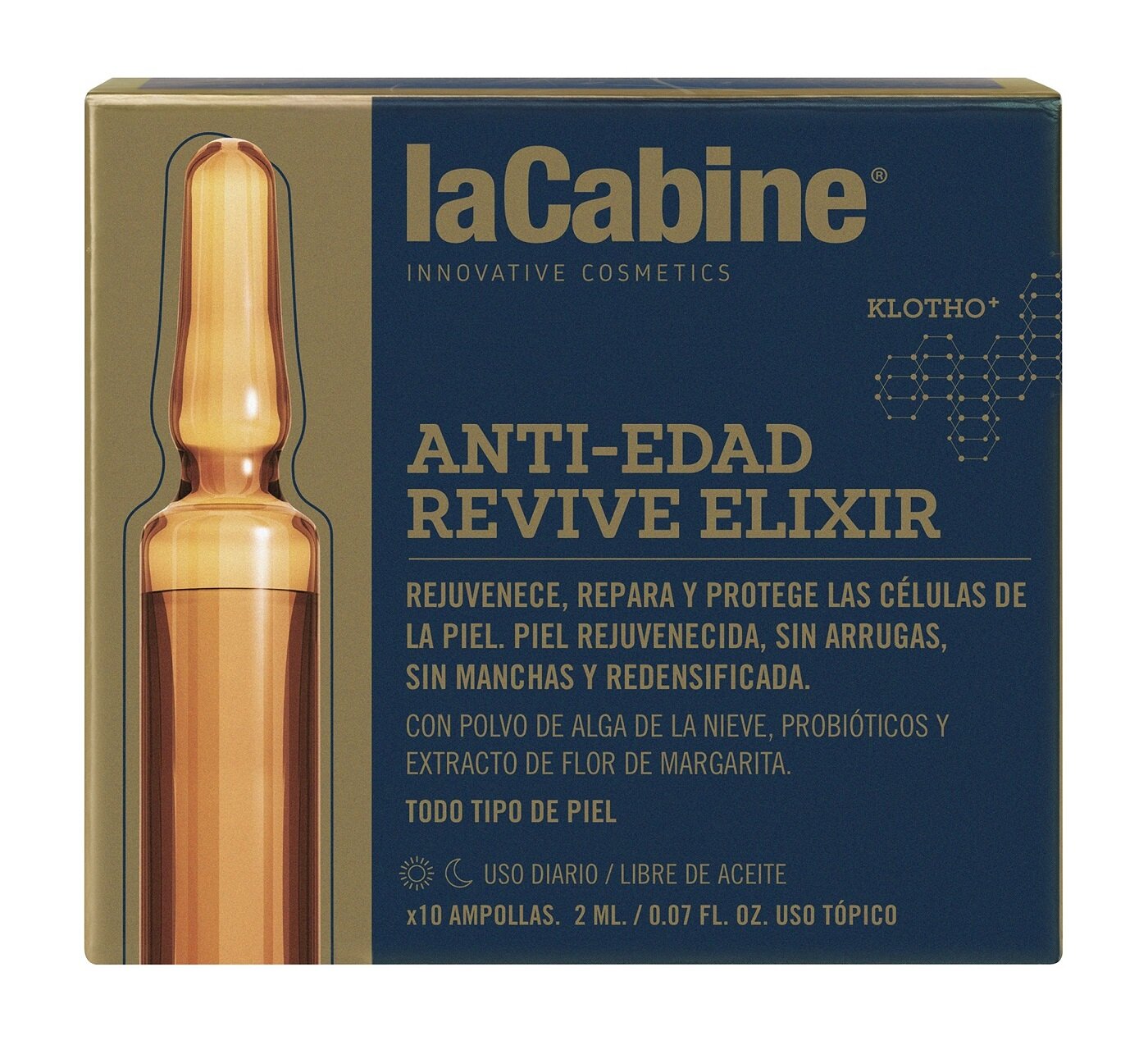 LA CABINE Сыворотка концентрированная для лица в ампулах Эликсир Омоложения Revive Elixir Ampoules, 10х2мл