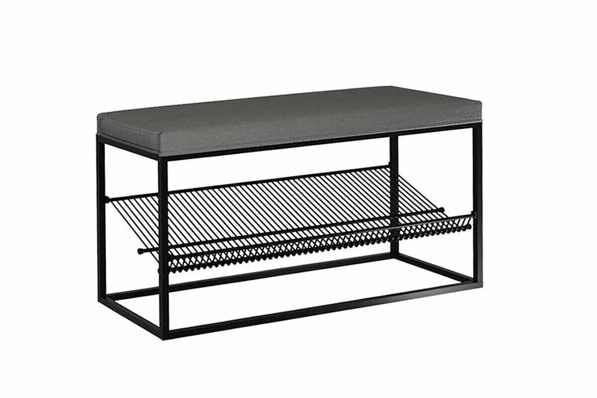 фото Обувница Крафт 1 (Черный муар/Графит)