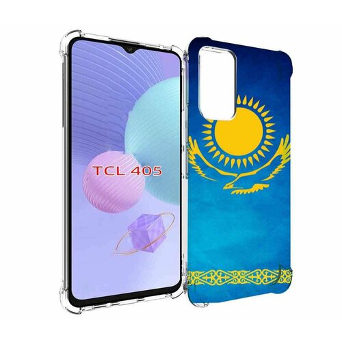 Чехол MyPads герб и флаг казахстана для TCL 405 задняя-панель-накладка-бампер